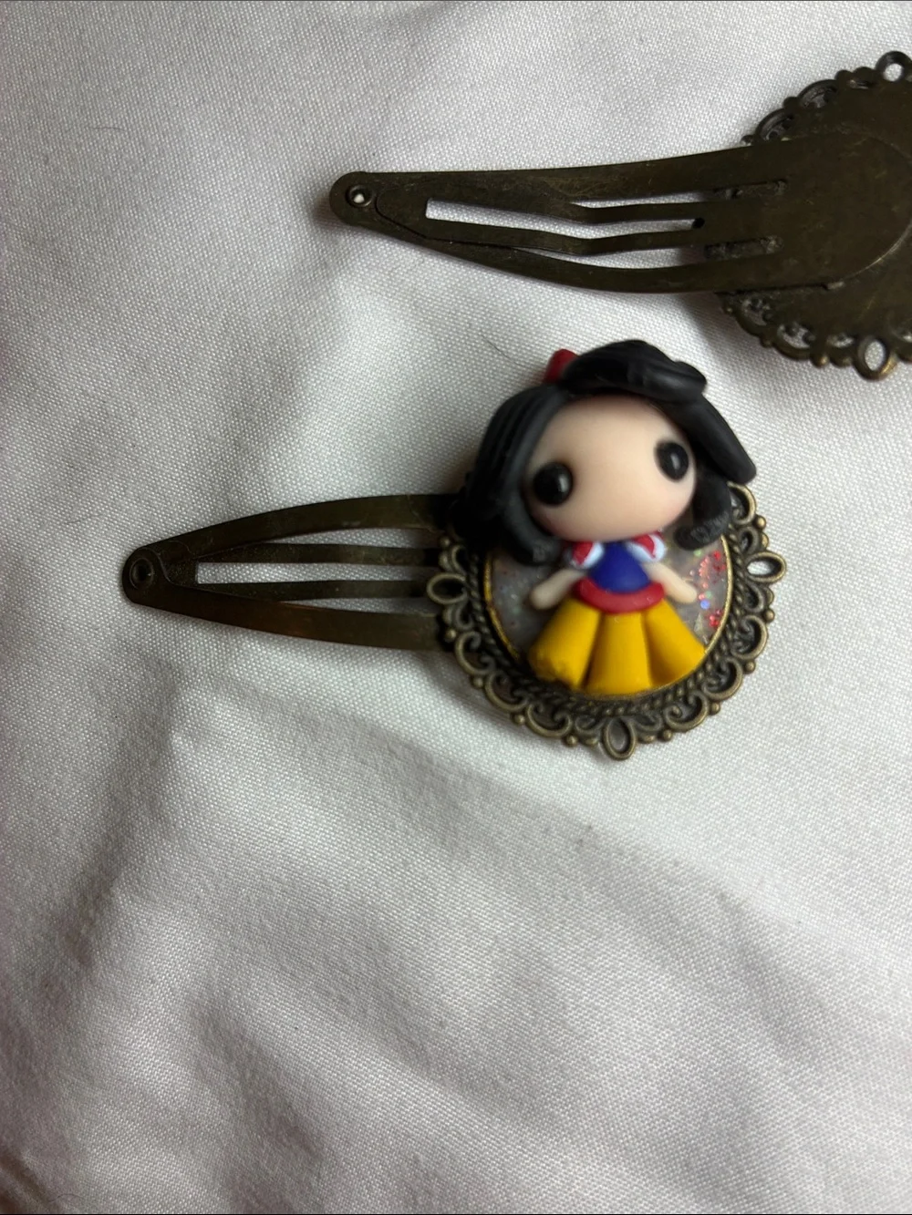 Cute Kids Character Hair Clips in Green and Yellow